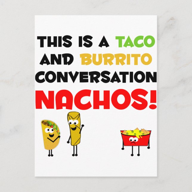 Taco und Burrito Business Postkarte (Vorderseite)