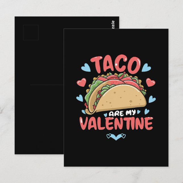 Taco-Valentin Postkarte (Vorne/Hinten)