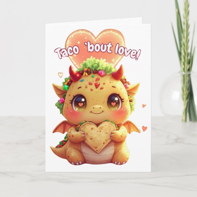 Taco Valentinstag  Feiertagskarte (Vorderseite)