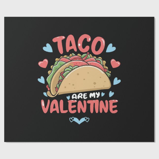 Taco-Valentinstag Geschenkpapier (Flach)