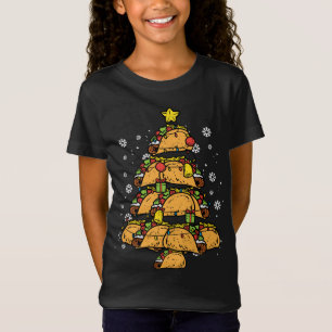 Taco Weihnachtsbaum Xmas Pajamas PJs Mexican Food T-Shirt