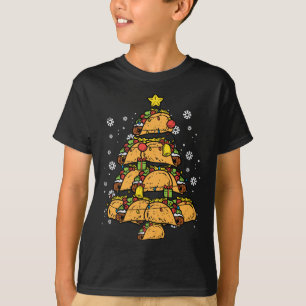 Taco Weihnachtsbaum Xmas Pajamas PJs Mexican Food T-Shirt