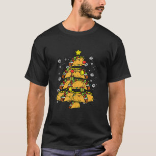 Taco Weihnachtsbaum Xmas Pajamas Pjs mexikanisches T-Shirt