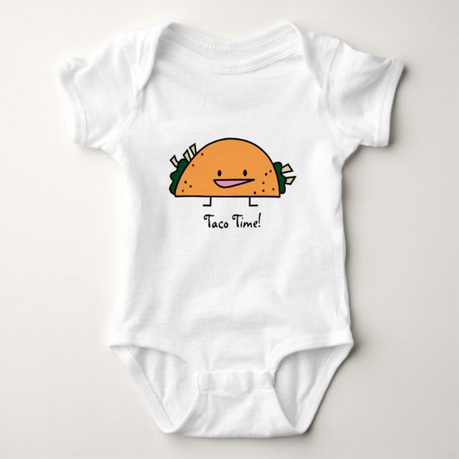 Taco-Zeit! - Babybodysuit Baby Strampler (Vorderseite)