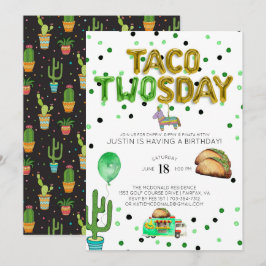 Taco ZWEI Geburtstag Einladung