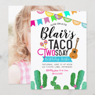 Taco Zweitägiges Foto Einladung zum Geburtstag