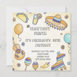 Taco'about Anniversaire Fête Invitation