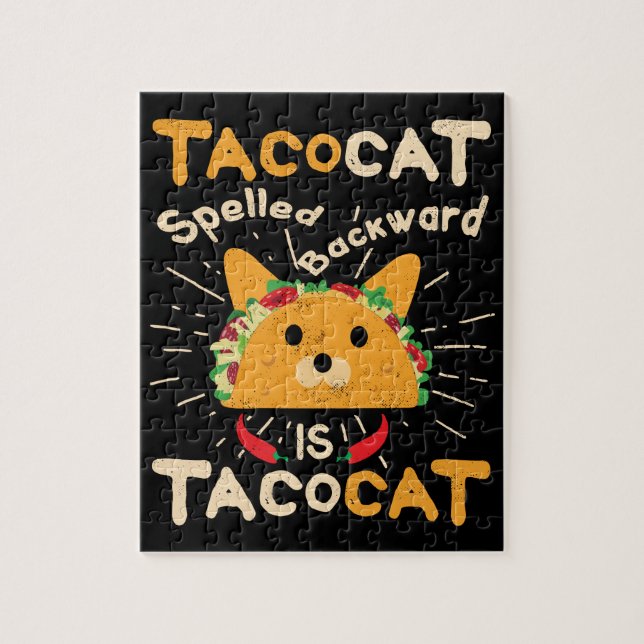 Tacocat buchstabierte rückwärts Taco Cinco Des (Vertikal)