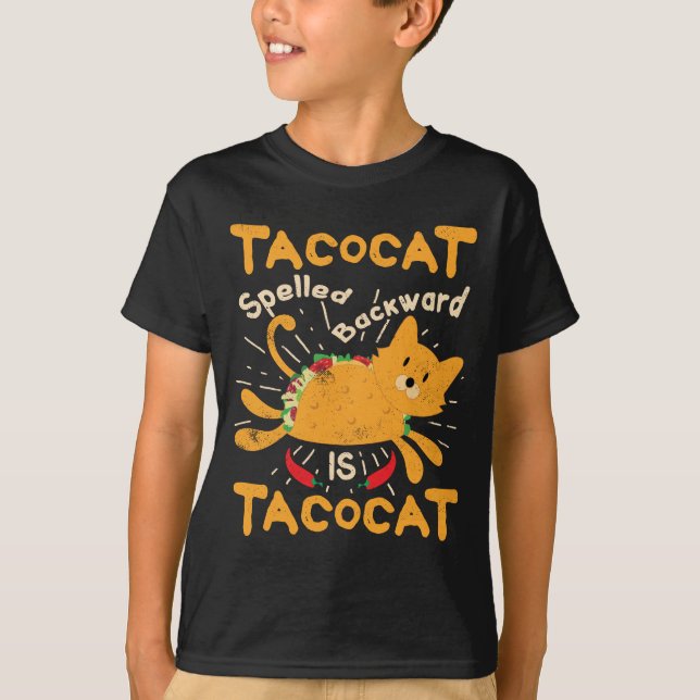 Tacocat buchstabierte rückwärts Taco Cinco Des T-Shirt (Vorderseite)