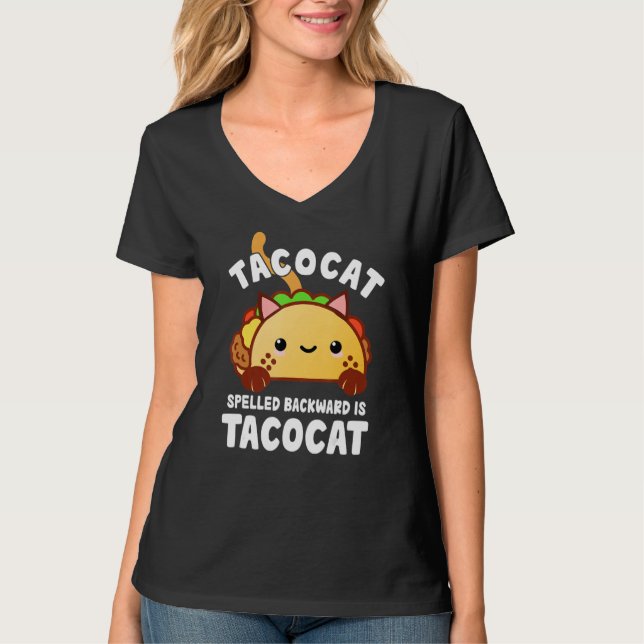 TacoCat Funny Mexican Food Cinco de Mayo Tacos Cat T-Shirt (Vorderseite)