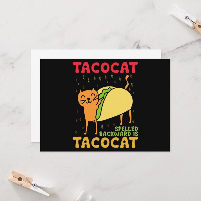Tacocat hat sich zurückgeschlagen Tacos Cats Cinco Einladung (Vorderseite/Rückseite Beispiel)