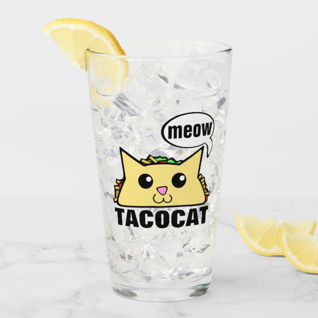 Tacocat Meow Glass Glas (Vorderseite Ice)