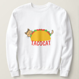 Tacocat Palindrome Taco Katze Spaß Novelty Sweatshirt