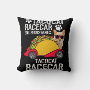 Tacocat Racecar rückwärts geschrieben ist verrückt Kissen