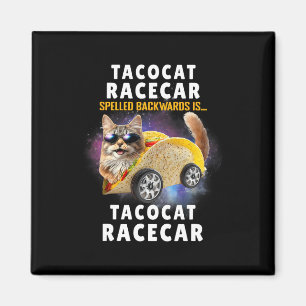 Tacocat Racecar schrieb rückwärts, sonnige mexikan Magnet