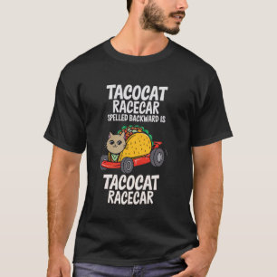Tacocat Rennwagen Rückwärts Geschrieben Lustiges M T-Shirt