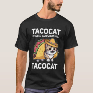 Tacocat Rückwärts Geschrieben ist Tacocat Katze un T-Shirt