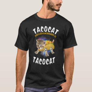 Tacocat Rückwärts Geschrieben Ist Tacocat Katze Un T-Shirt