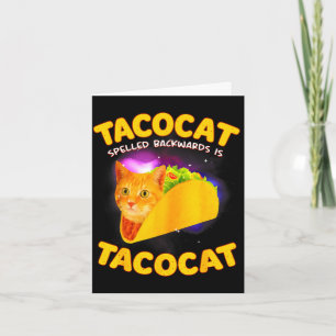 Tacocat rückwärts geschrieben ist tacocat Katzen-M Karte
