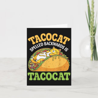 Tacocat rückwärts geschrieben ist Tacocat mit Nied Karte