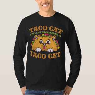 Tacocat Rückwärts geschrieben Mexiko Essen Katze M T-Shirt