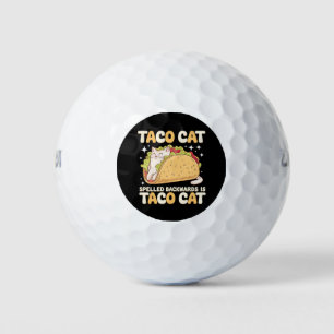 Tacocat Rückwärts Geschrieben Taco Katze Mexikanis Golfball