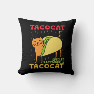 Tacocat Rückwärts Geschrieben Tacos Katzen Cinco D Kissen