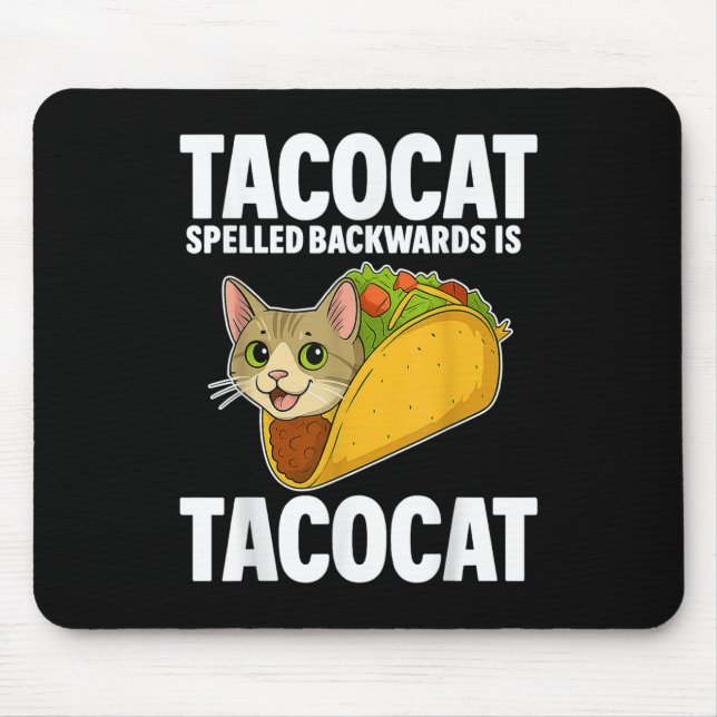 Tacocat Spelling Backed Funny Cat Geschenke Männer Mousepad (Vorne)
