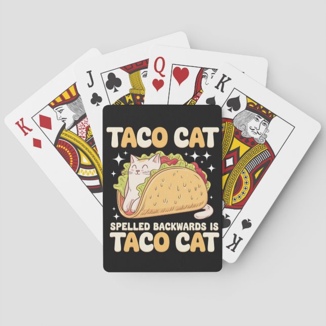 Tacocat-Spur rückwärts Taco Katze mexikanisch Spielkarten (Rückseite)