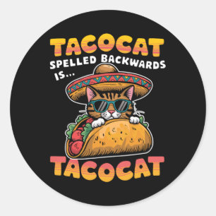 Tacocat Spürte Kekse Shirt Cat Cinco De Ma Runder Aufkleber
