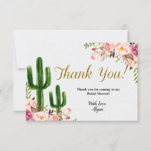 Tacokampf-Liebe Kaktus-Brautparty danken Ihnen zu Dankeskarte