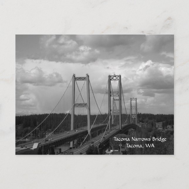 Tacoma Narrows Bridge Postcard Postkarte (Vorderseite)