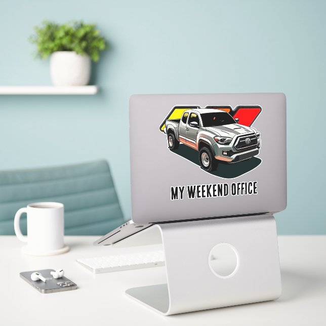 Tacoma Off-Road-Lieferwagen meines Wochenendes Aufkleber (Laptop auf Schreibtisch)