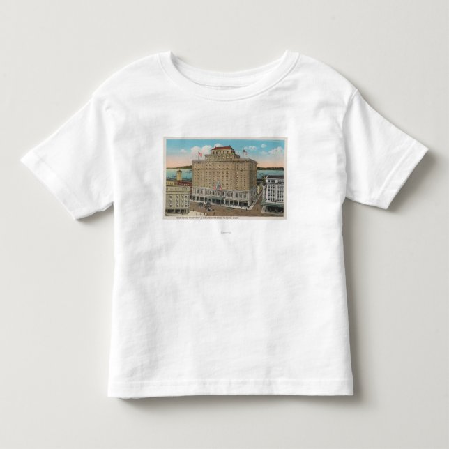 Tacoma, WA - Ansicht des Hotels Winthrop Kleinkind T-shirt (Vorderseite)