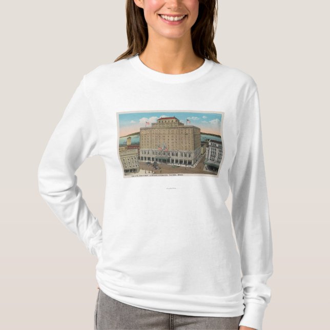 Tacoma, WA - Ansicht des Hotels Winthrop T-Shirt (Vorderseite)