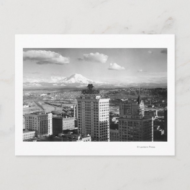 Tacoma, WA View of Rainier from Medical Arts Postkarte (Vorderseite)
