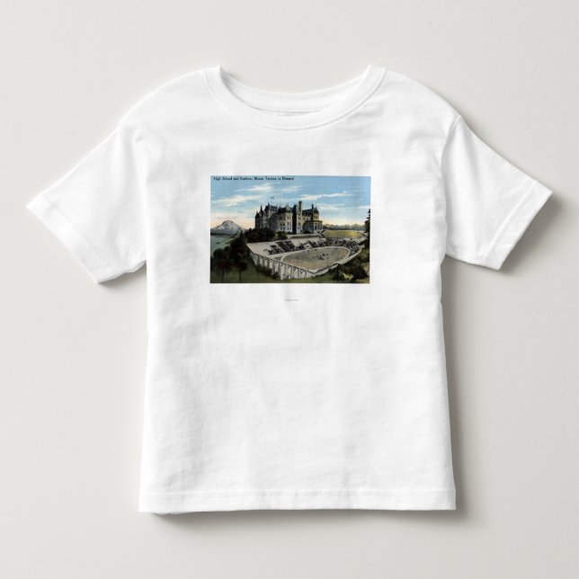 Tacoma, Washington - Ansicht von Highschool Kleinkind T-shirt (Vorderseite)