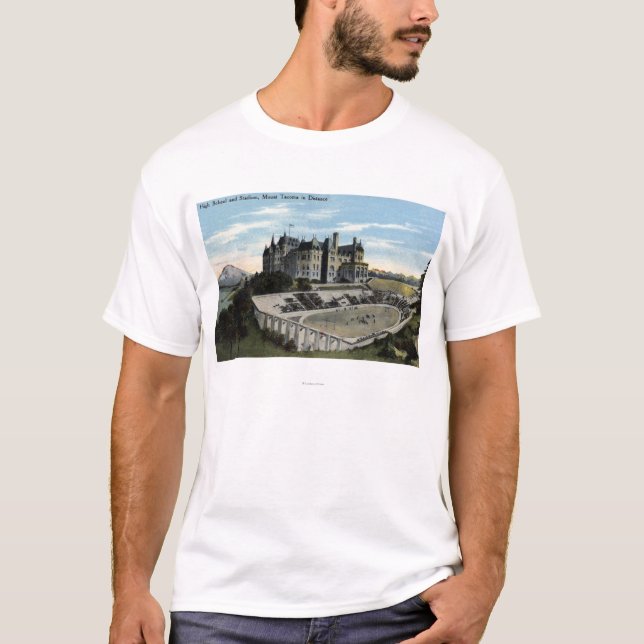 Tacoma, Washington - Ansicht von Highschool T-Shirt (Vorderseite)