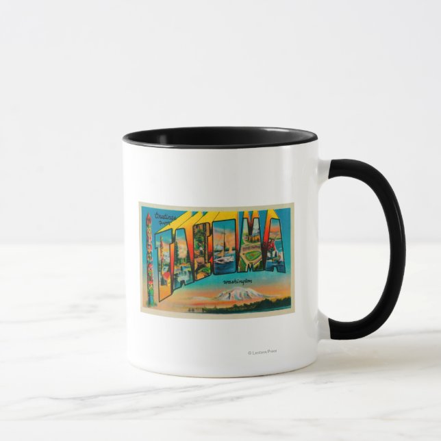 Tacoma, Washington - Große Briefmarkenszenen 2 Tasse (Rechts)