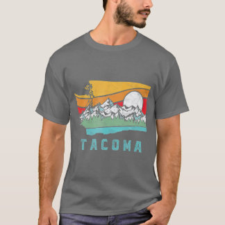 Tacoma Washington Outdoor Retro Mountains T-Shirt