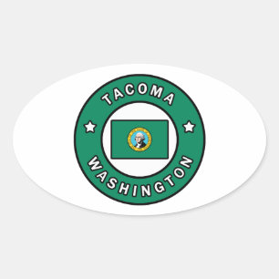 Tacoma Washington Ovaler Aufkleber