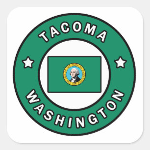 Tacoma Washington Quadratischer Aufkleber