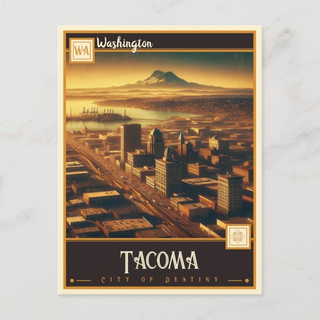Tacoma, Washington| Vintage Postkarte (Vorderseite)