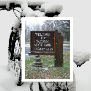 Taconic Staat Park Eingang Sign Copake Falls, NY Postkarte