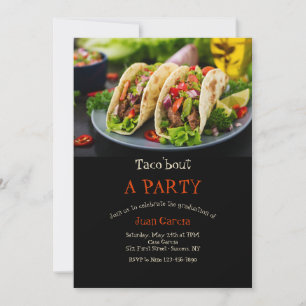 Tacos auf einer Platte Einladung
