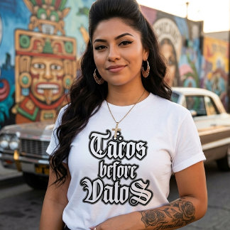Tacos avant Vatos T-shirt drôle