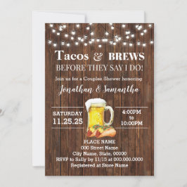 Tacos & Brews vor dem Duschen für Landpaare Einladung