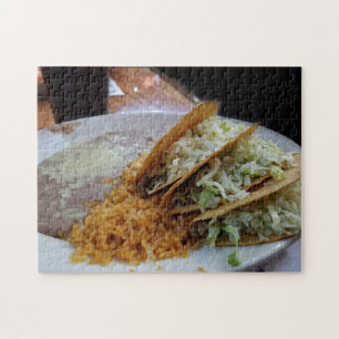 Tacos créatifs haricots riz photo puzzle