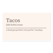 Tacos-Definitionsaufkleber