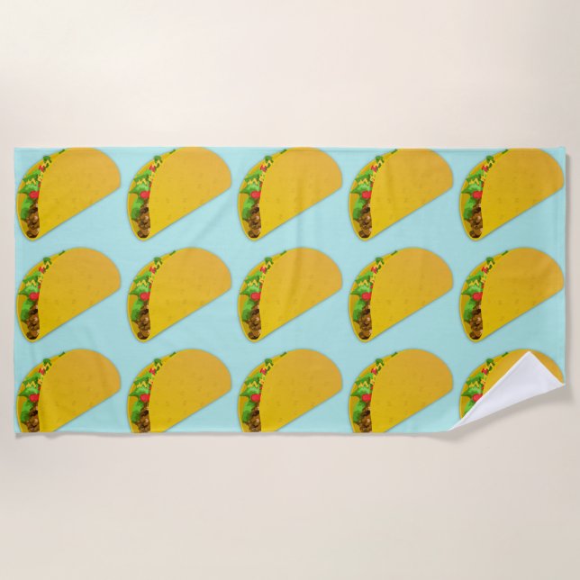 TACOS FUNNY Strandtuch (Vorderseite)